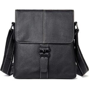 Men's Genuine Leather Messenger Shoulder Tablet Bag